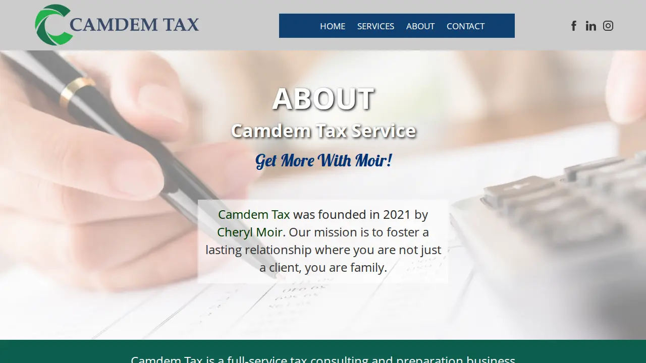 Camdem Tax LLC page
