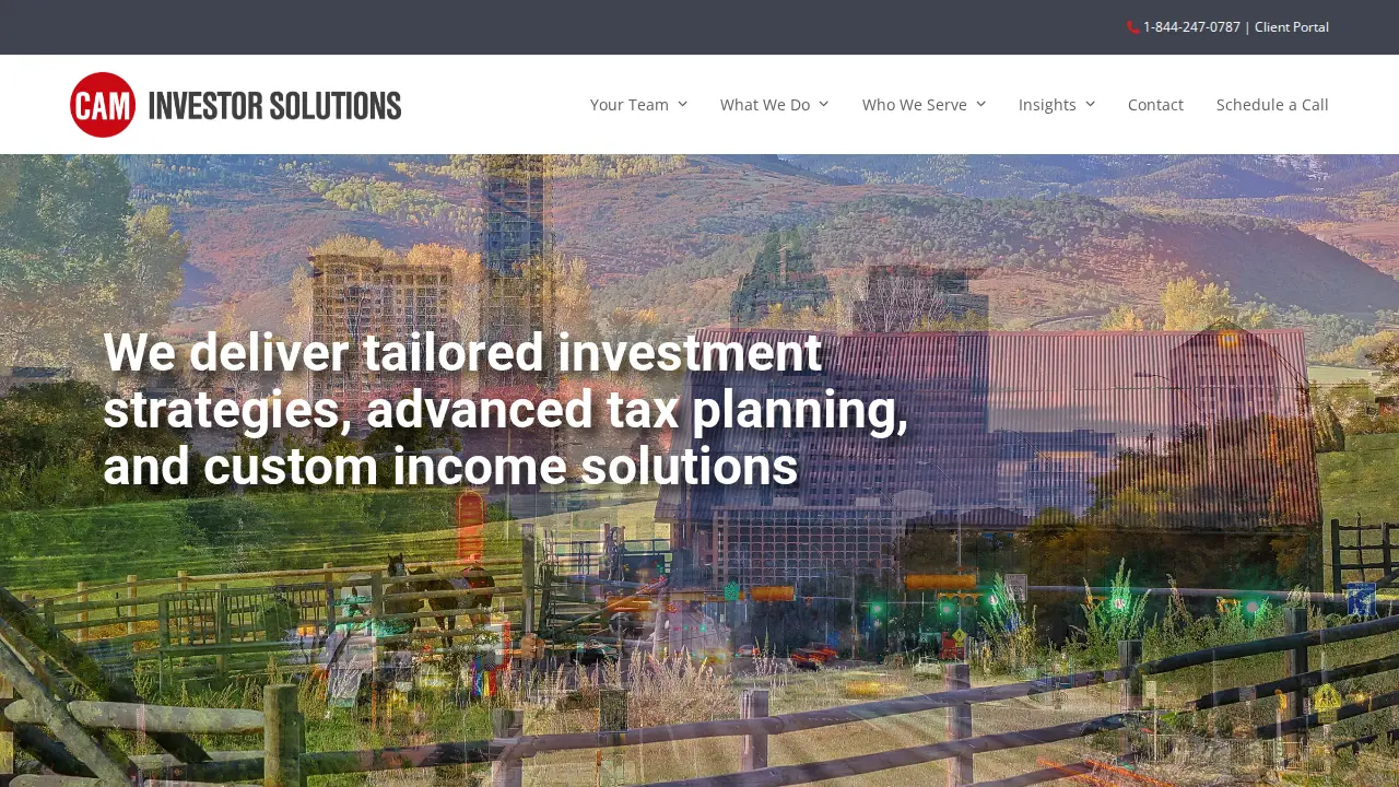 CAM Investor Solutions website
