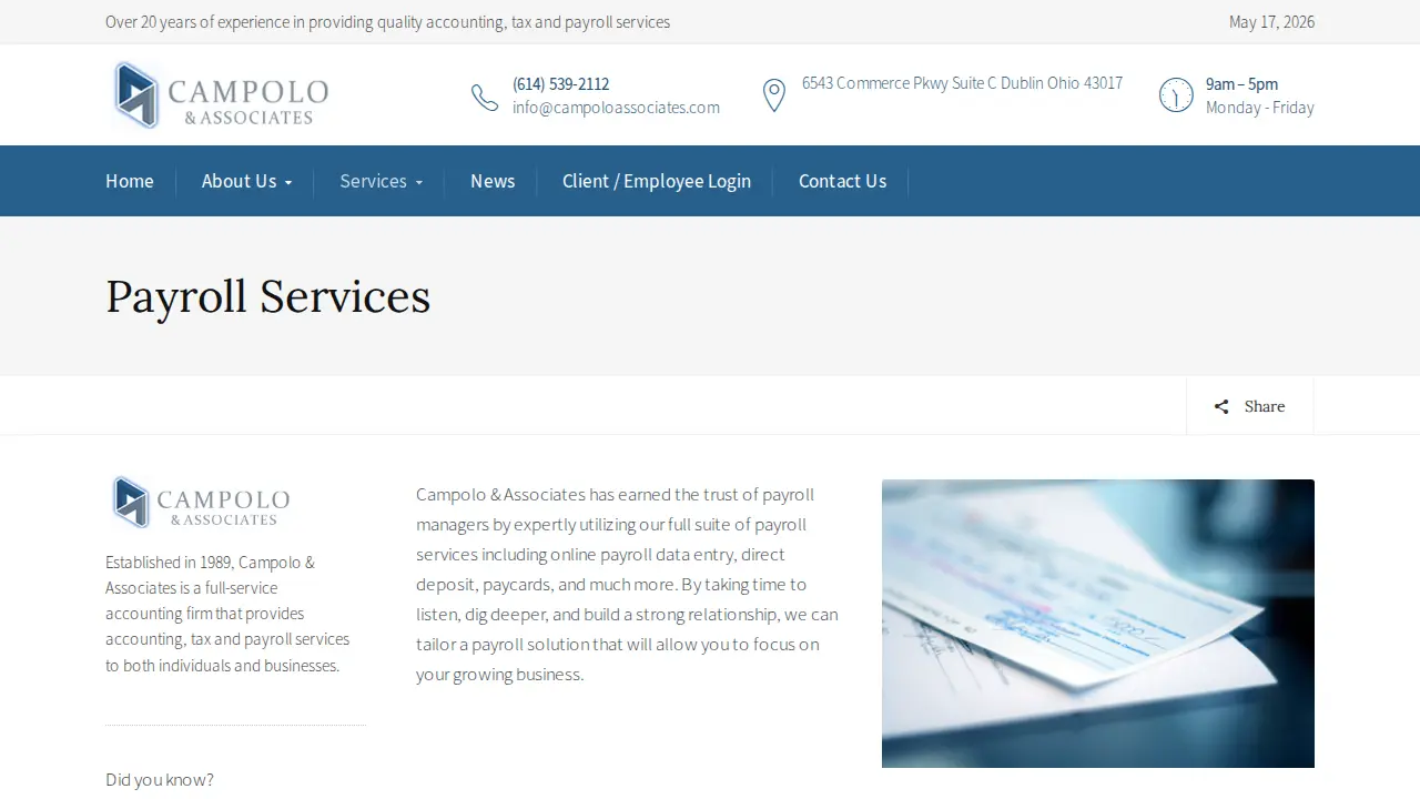 Campolo & Associates, LLC page