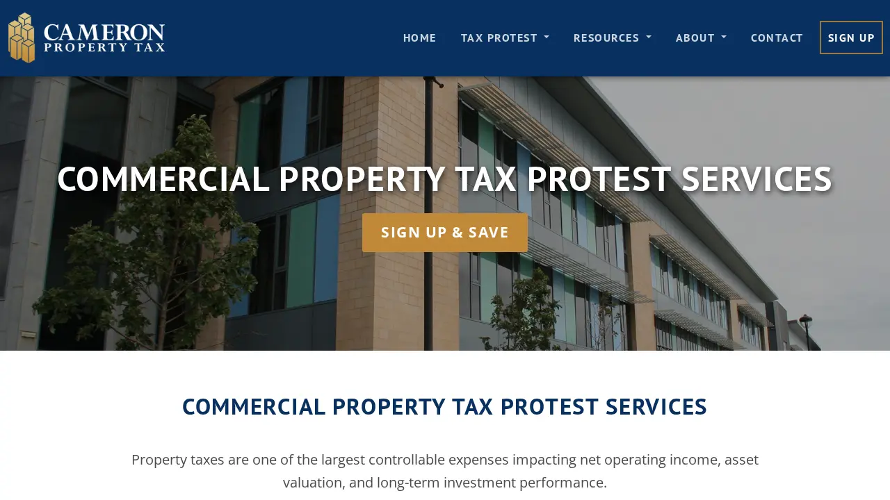 Cameron Property Tax page