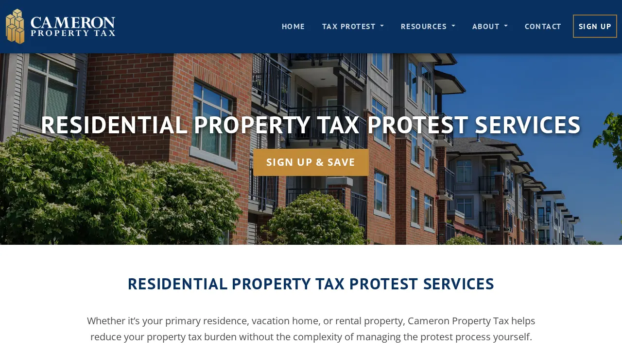 Cameron Property Tax page