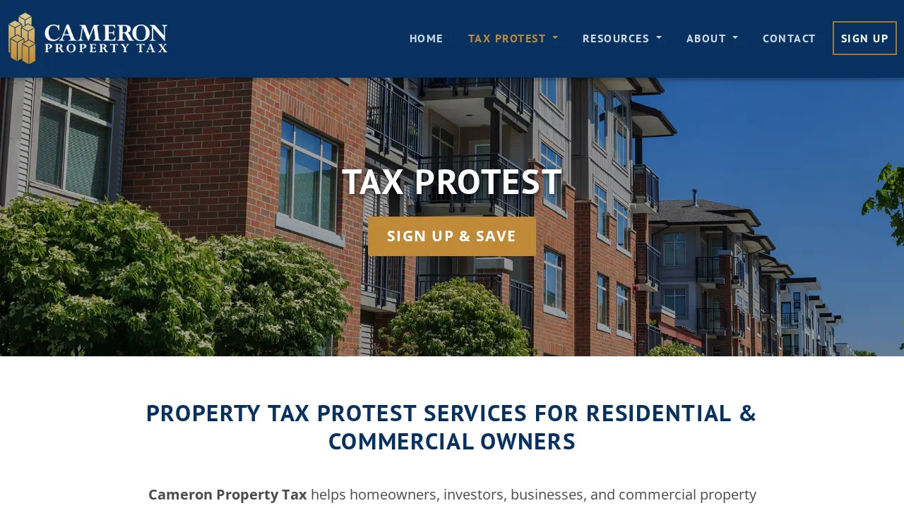 Cameron Property Tax page
