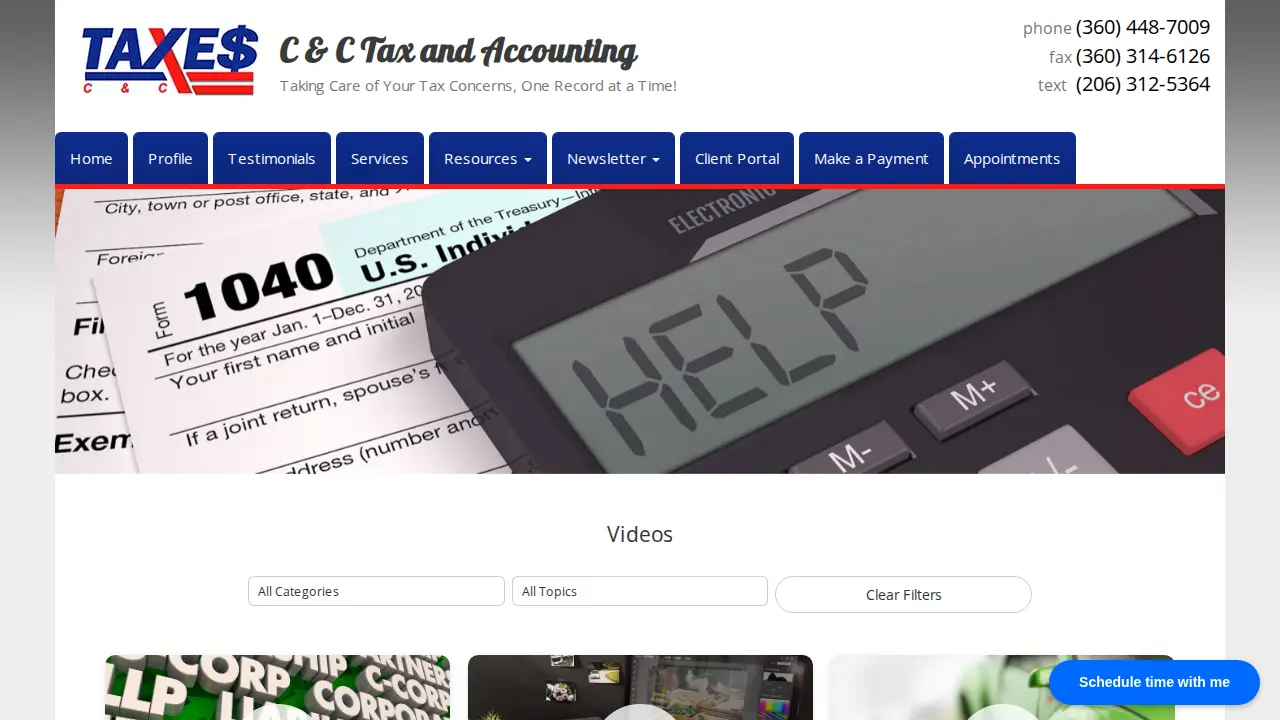 C & C Tax and Accounting page