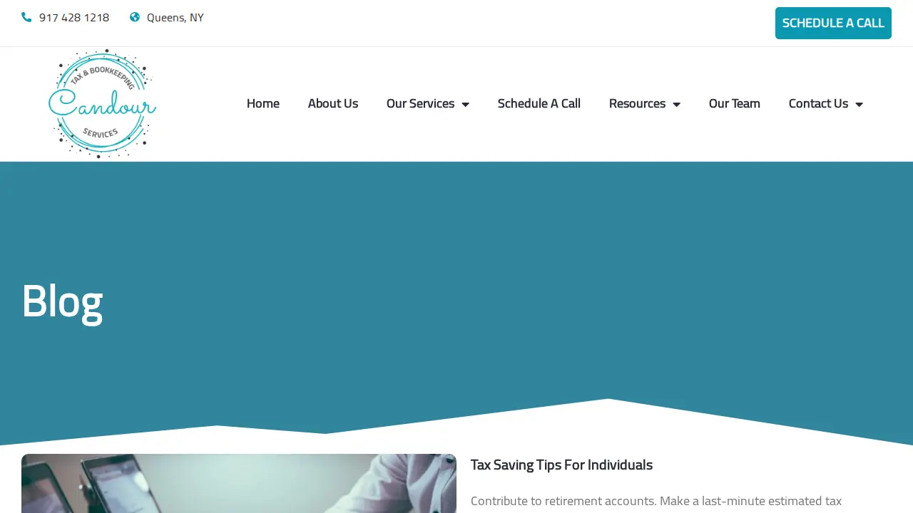 Candour Tax & Bookkeeping Services page