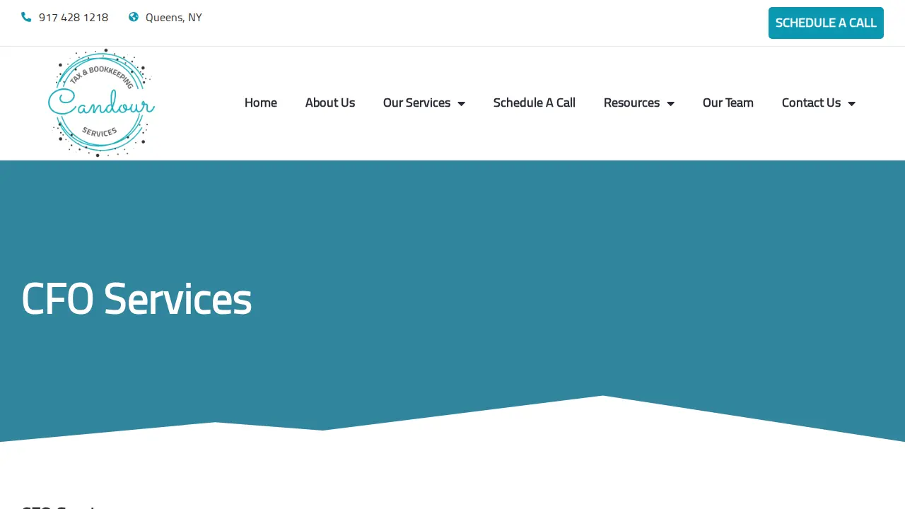 Candour Tax & Bookkeeping Services page