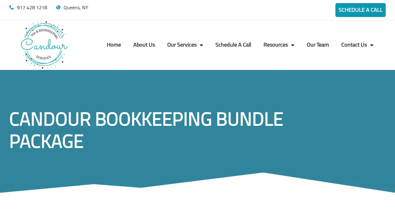 Candour Tax & Bookkeeping Services page