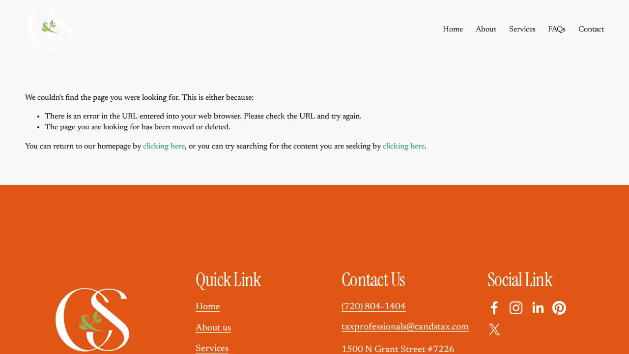 C&S Tax Services page