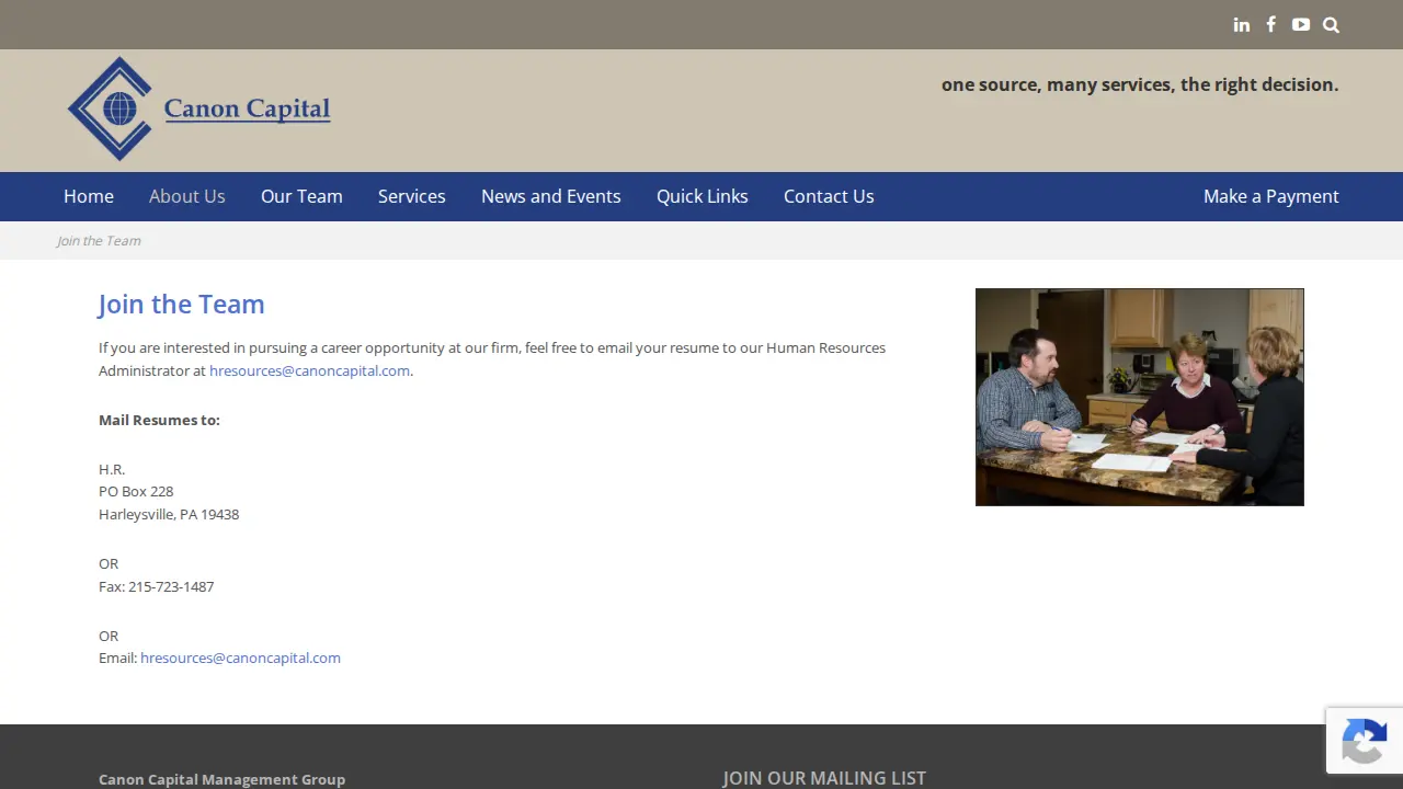 Canon Capital page
