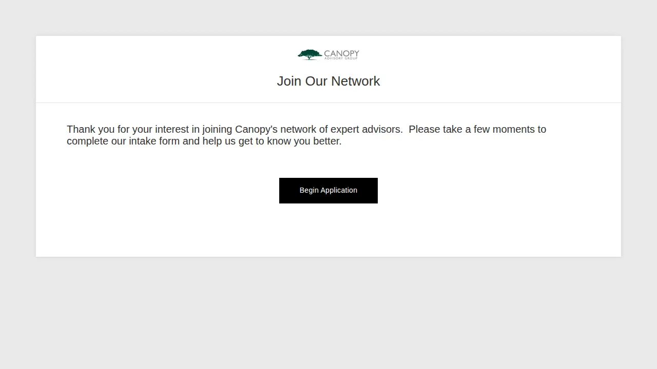 Canopy Advisory Group page
