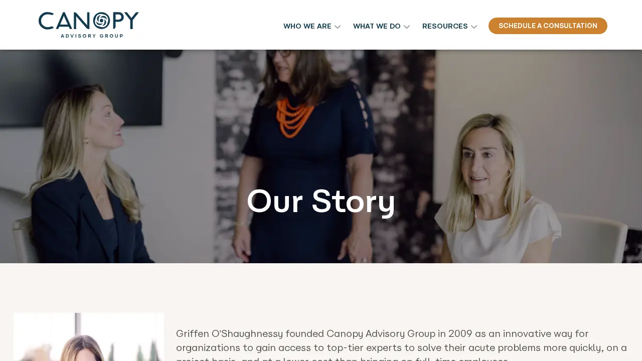 Canopy Advisory Group page