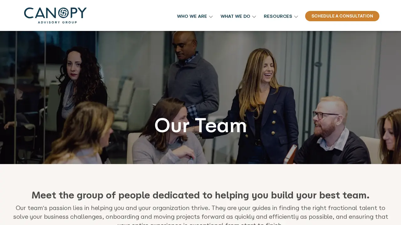 Canopy Advisory Group page