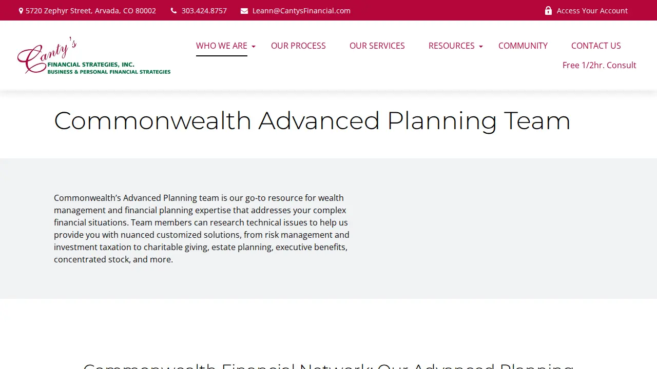 Canty's Financial Strategies, Inc. page