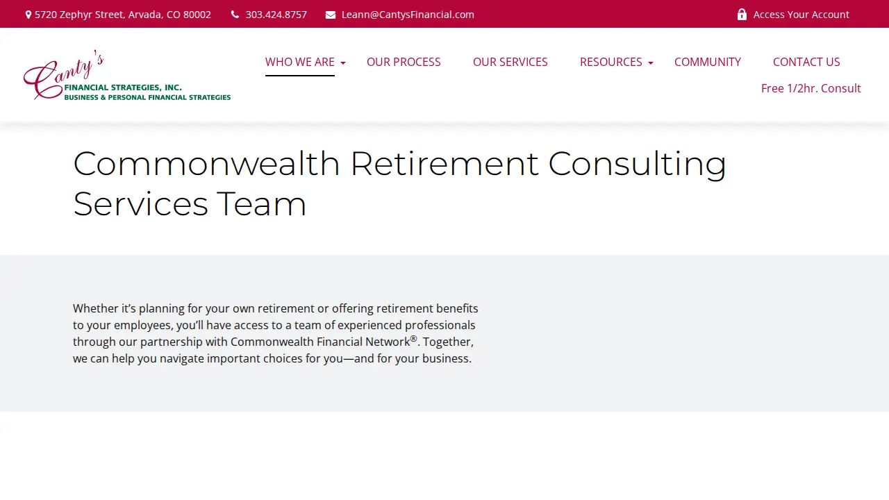 Canty's Financial Strategies, Inc. page