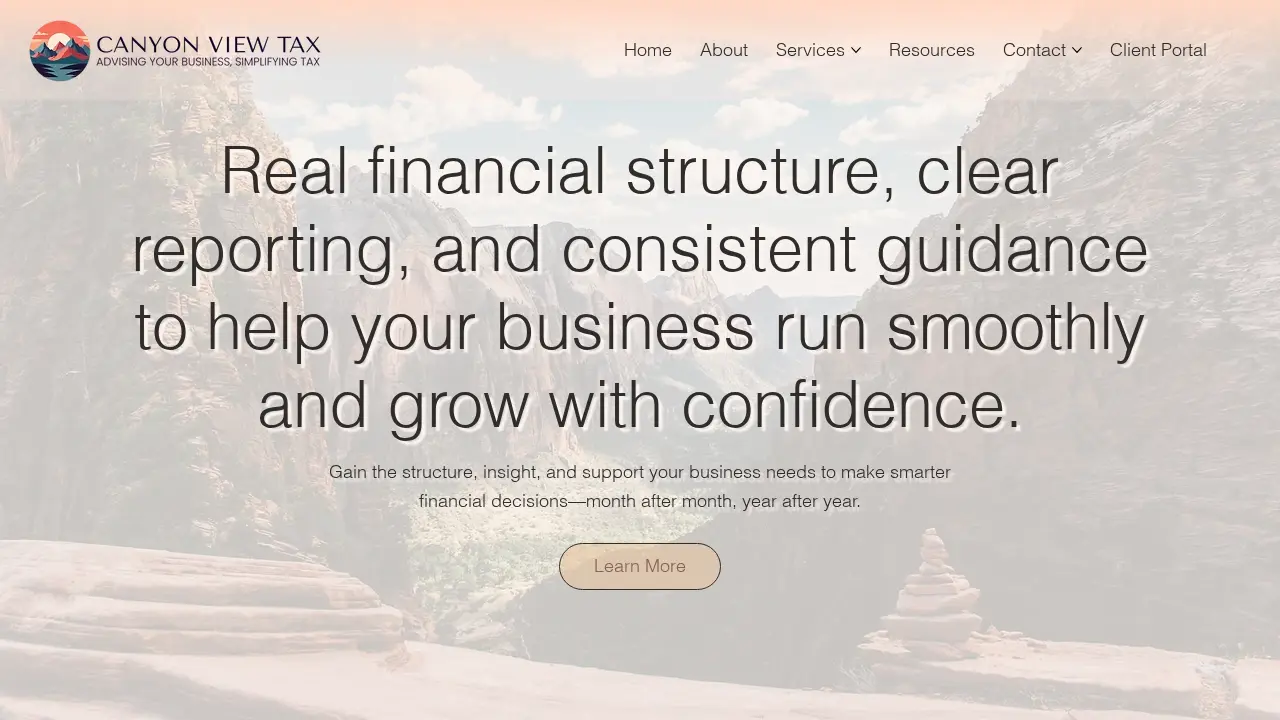 Canyon View Tax page