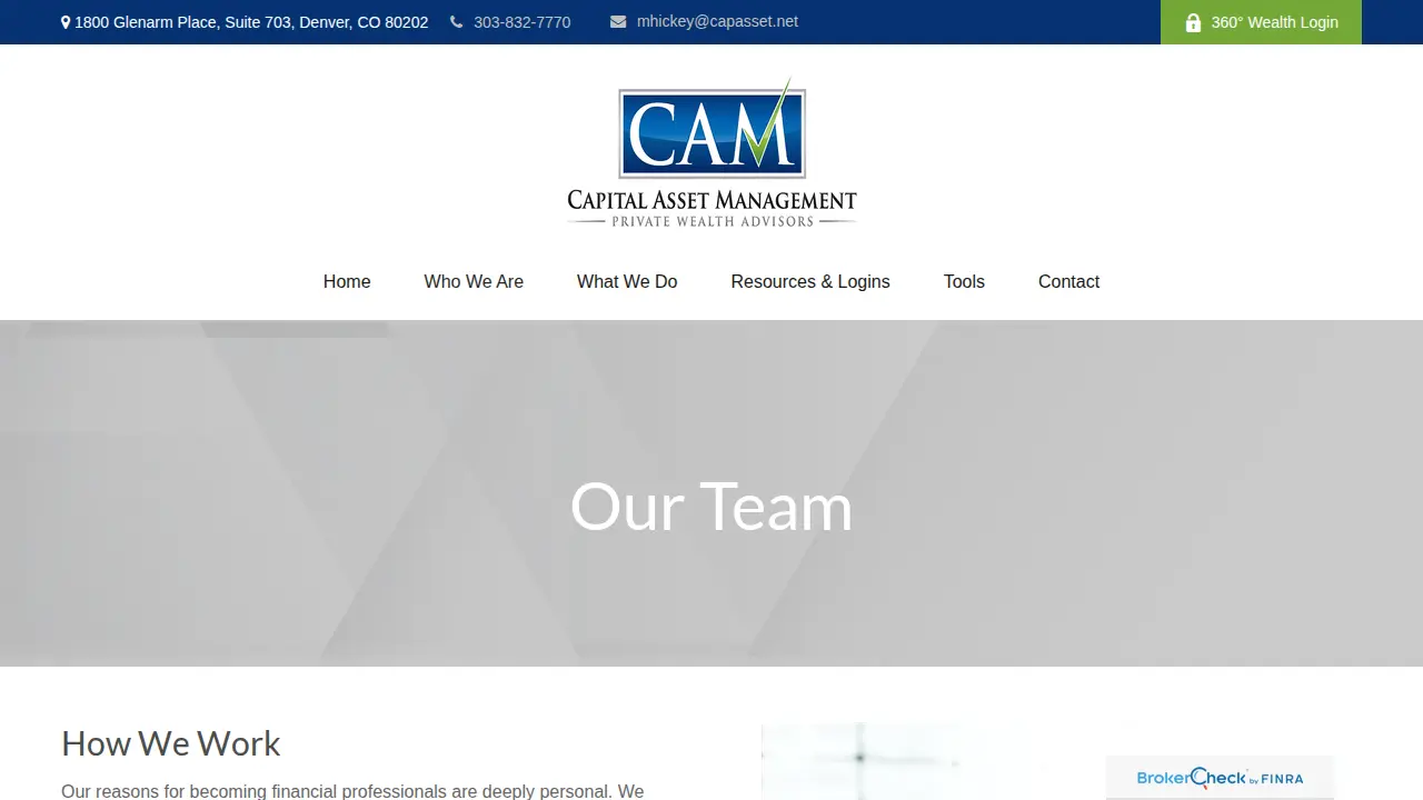 Capital Asset Management page