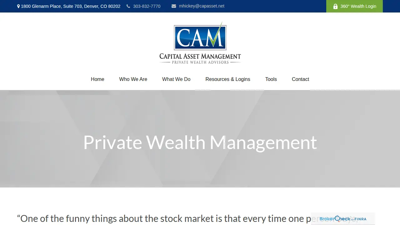 Capital Asset Management page