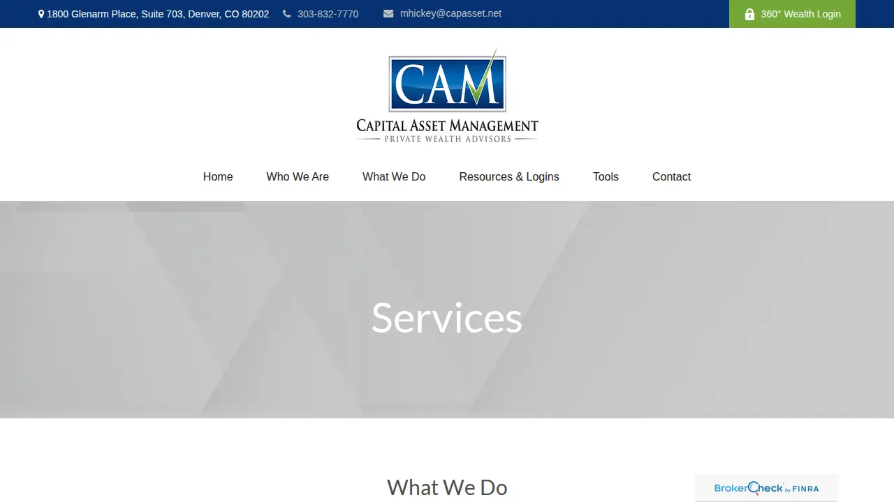 Capital Asset Management page