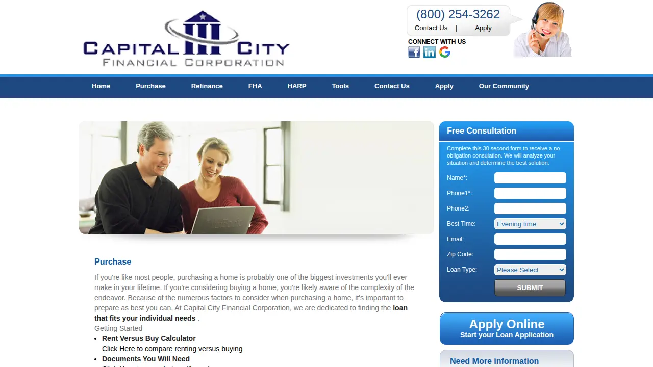 Capital City Financial Corporation, NMLS 2934 page