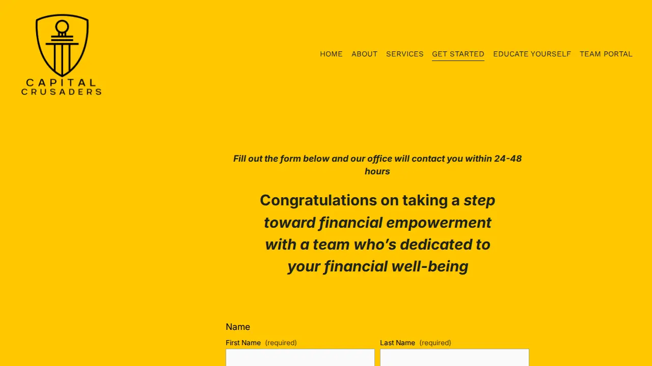 Capital Crusaders page