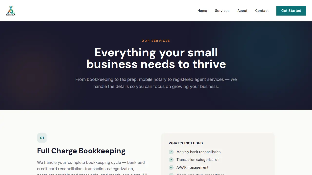 Capital A Business Solutions LLC page