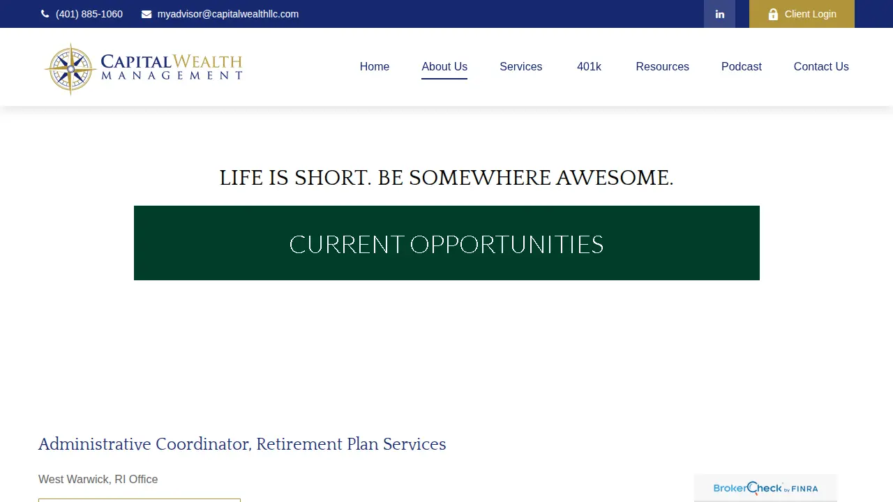 Capital Wealth Management, Inc. page