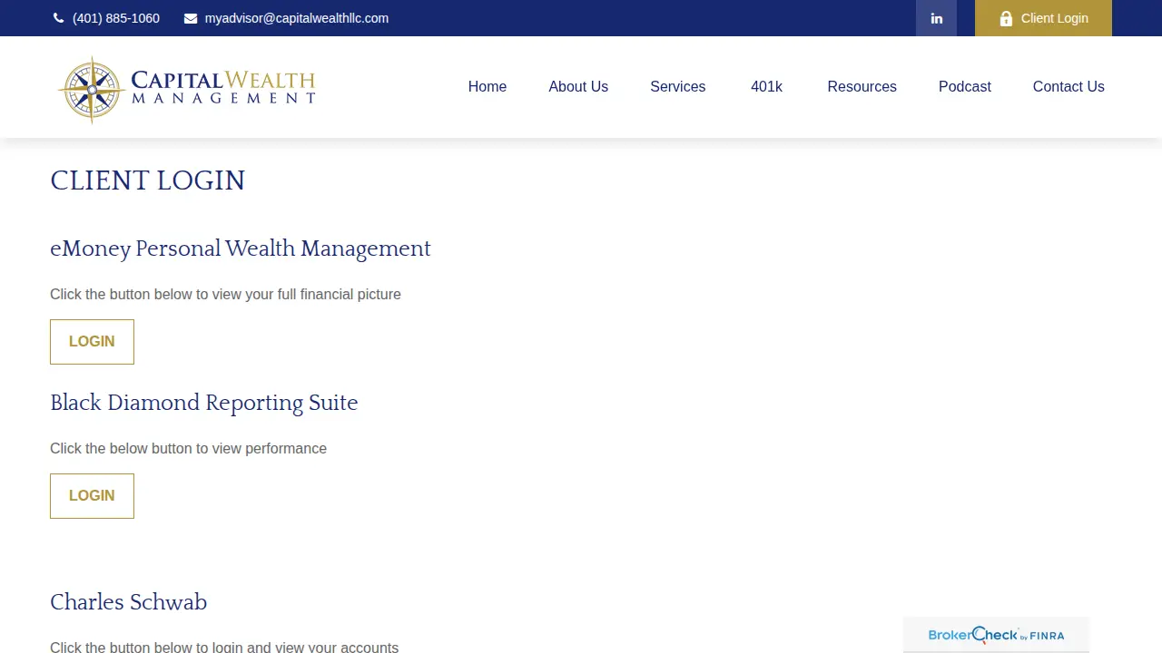 Capital Wealth Management, Inc. page