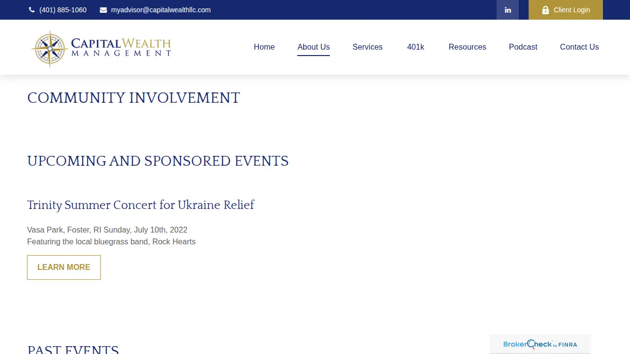 Capital Wealth Management, Inc. page