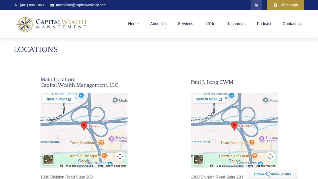 Capital Wealth Management, Inc. page