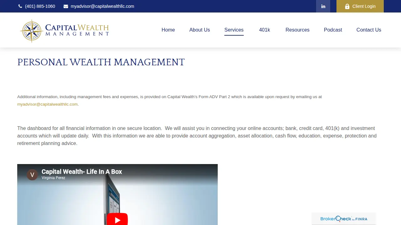 Capital Wealth Management, Inc. page