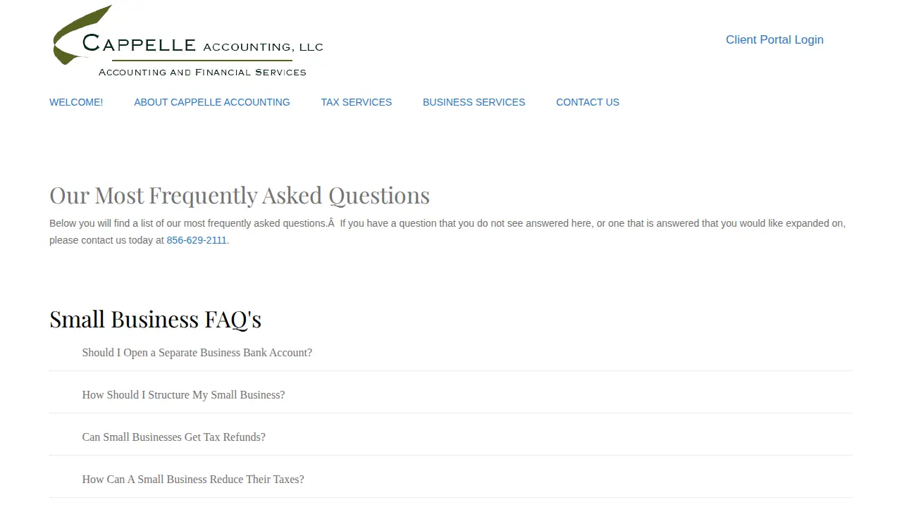 Cappelle Accounting, LLC page