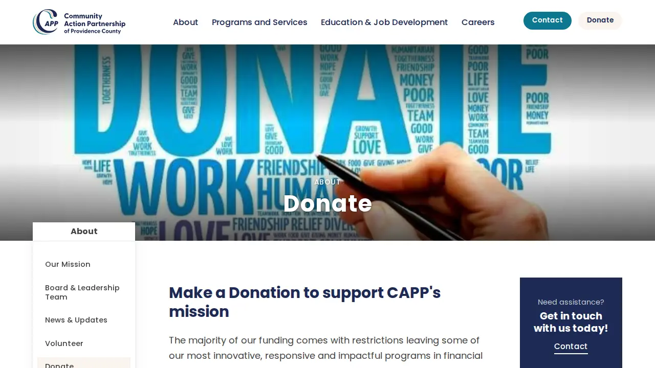 Community Action Partnership of Providence page