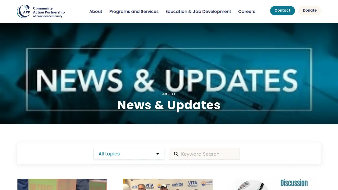 Community Action Partnership of Providence page