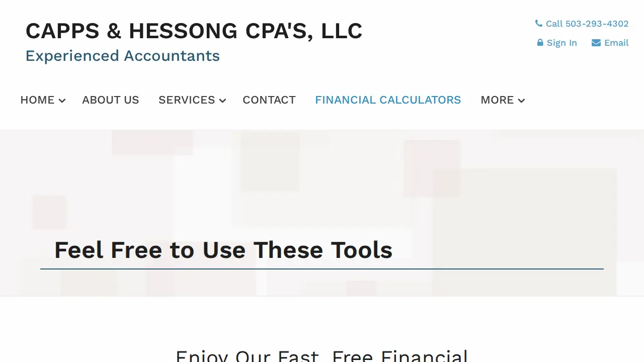 Capps & Hessong CPAs LLC page