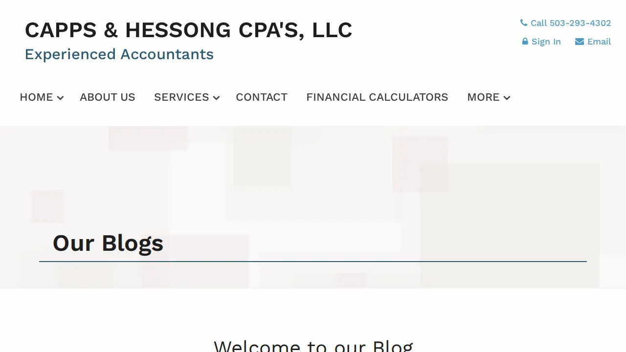 Capps & Hessong CPAs LLC page