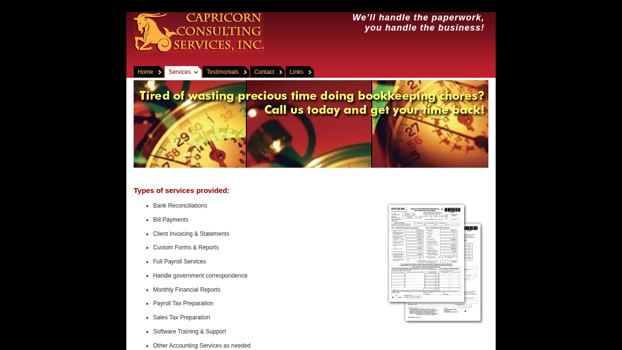 Capricorn Consulting Services Inc page