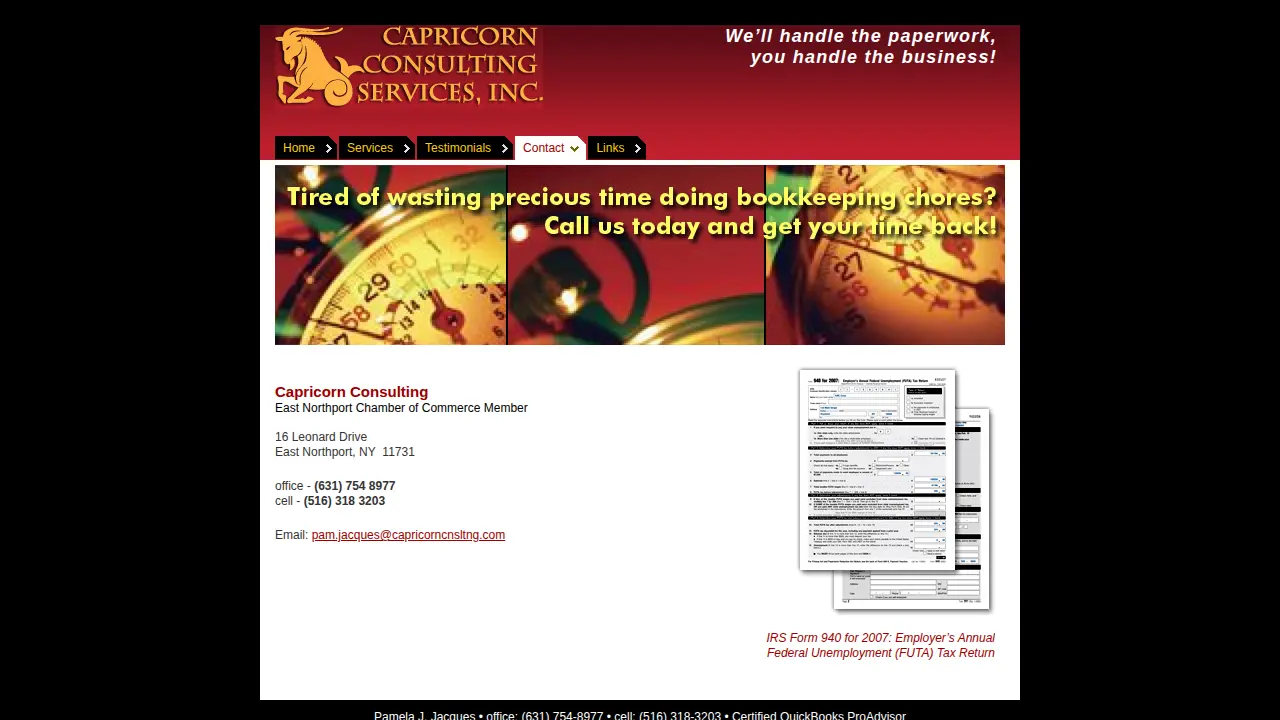 Capricorn Consulting Services Inc page