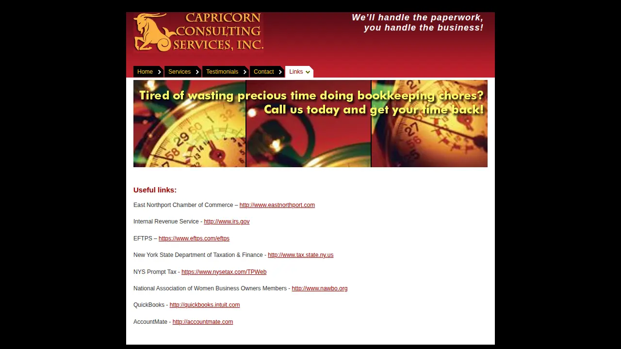 Capricorn Consulting Services Inc page