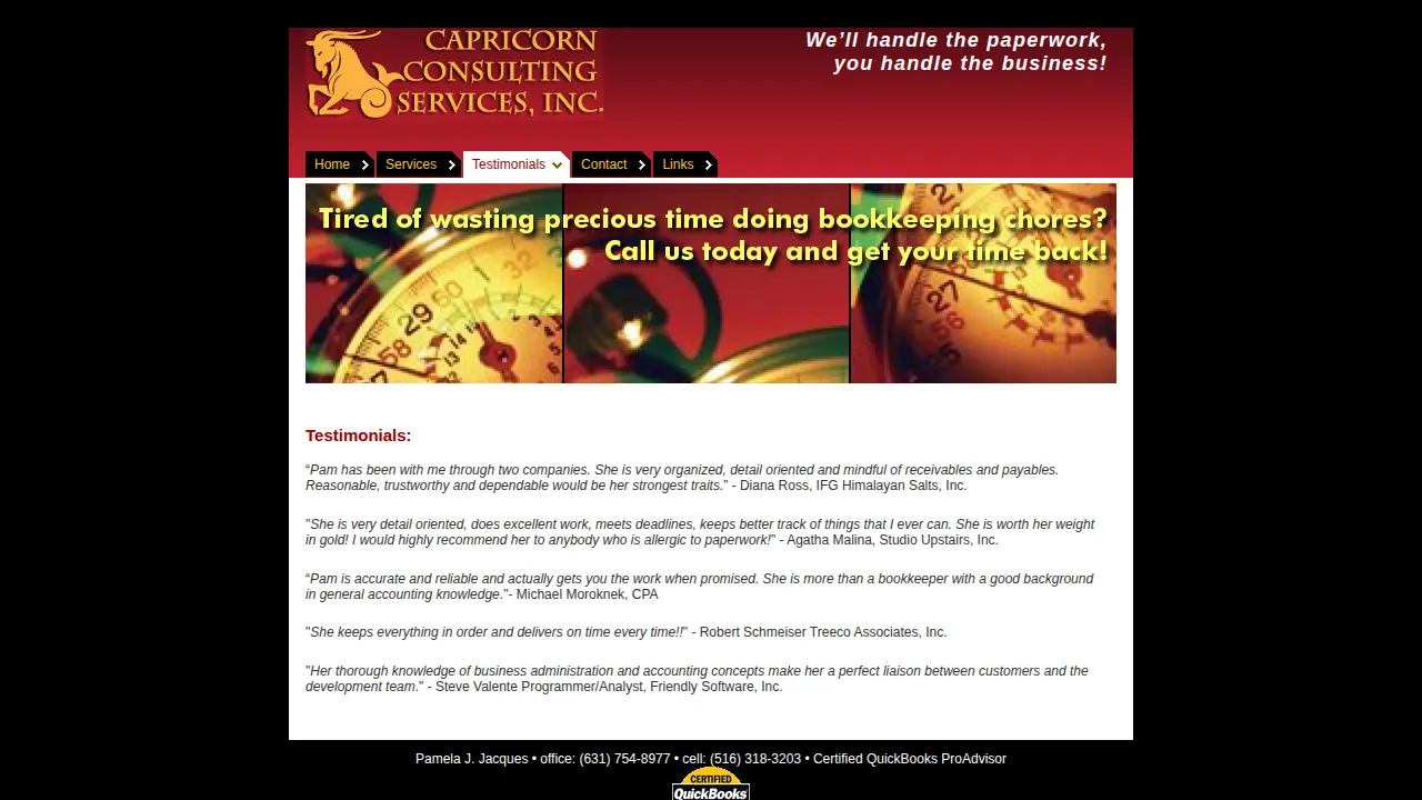 Capricorn Consulting Services Inc page