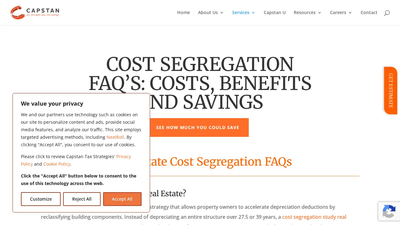 Capstan Tax Strategies page