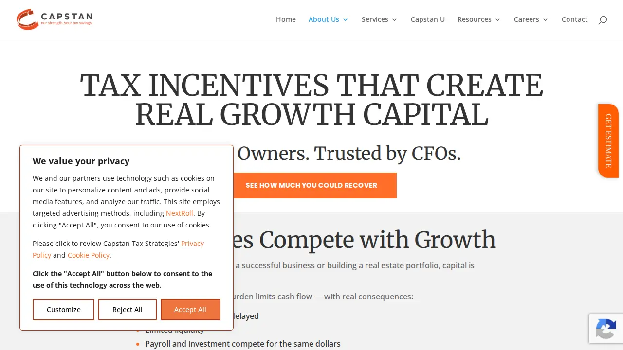 Capstan Tax Strategies page