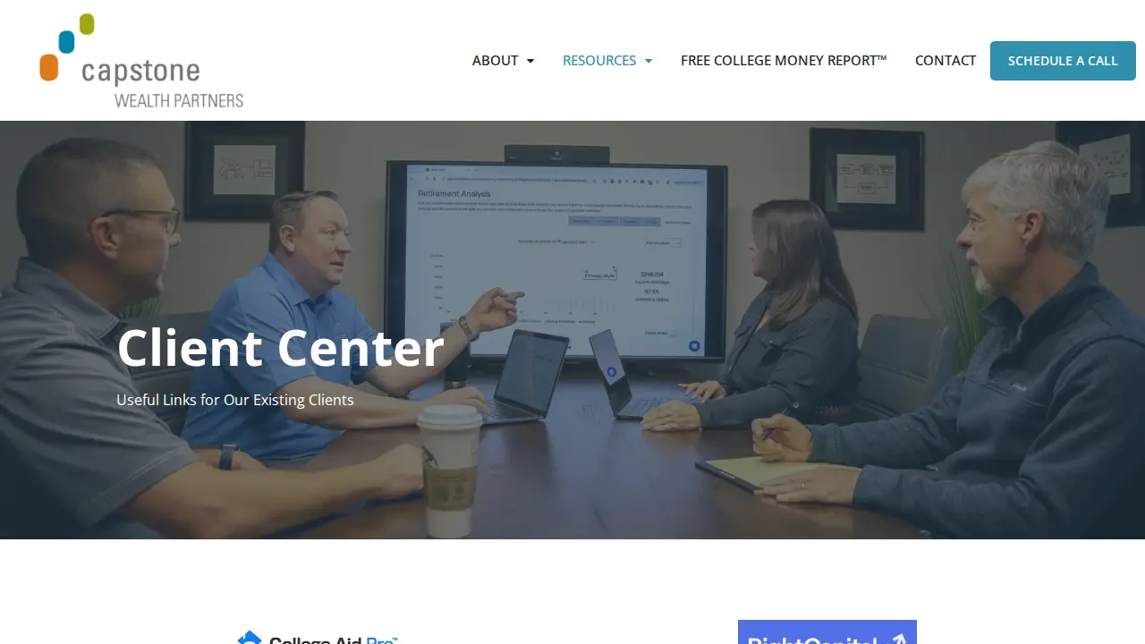 Capstone Wealth Partners page