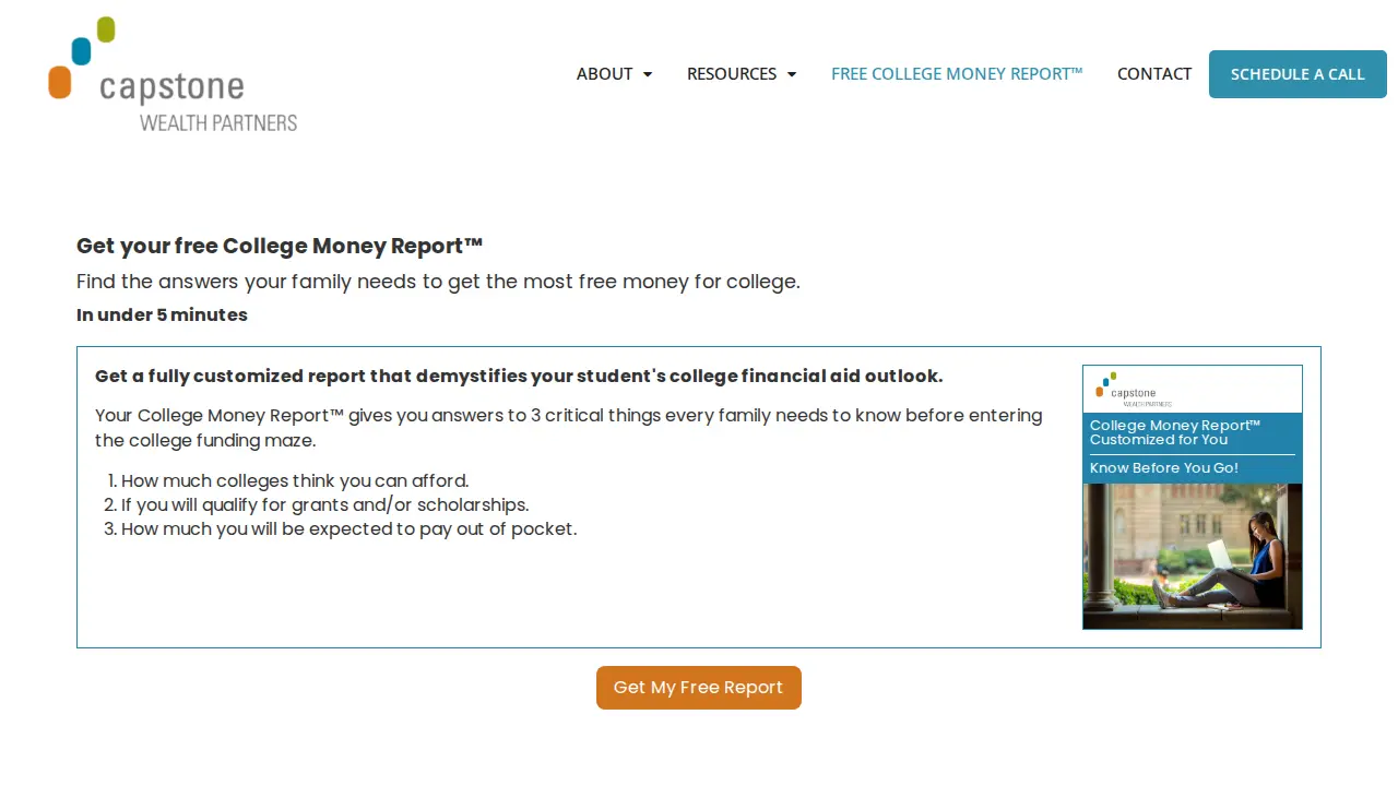 Capstone Wealth Partners page