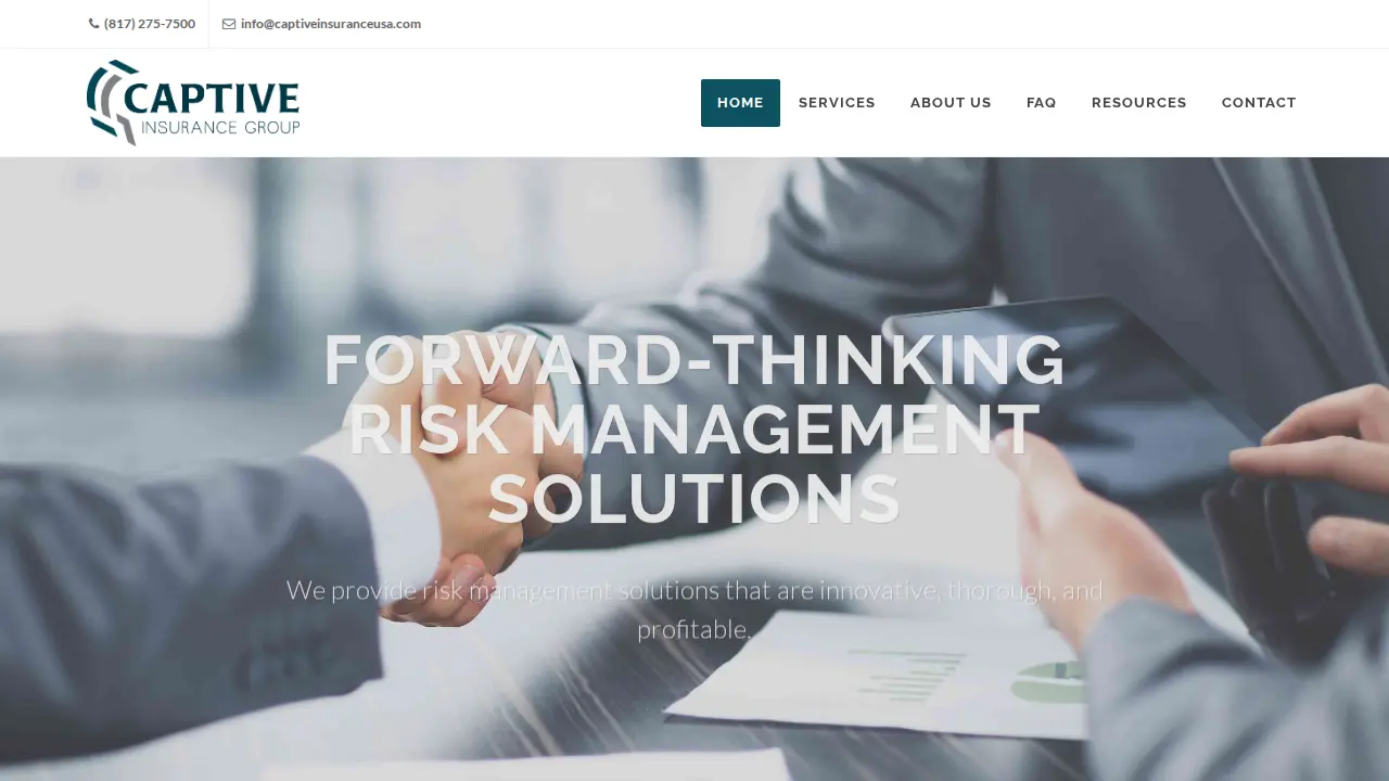 Captive Insurance Group page