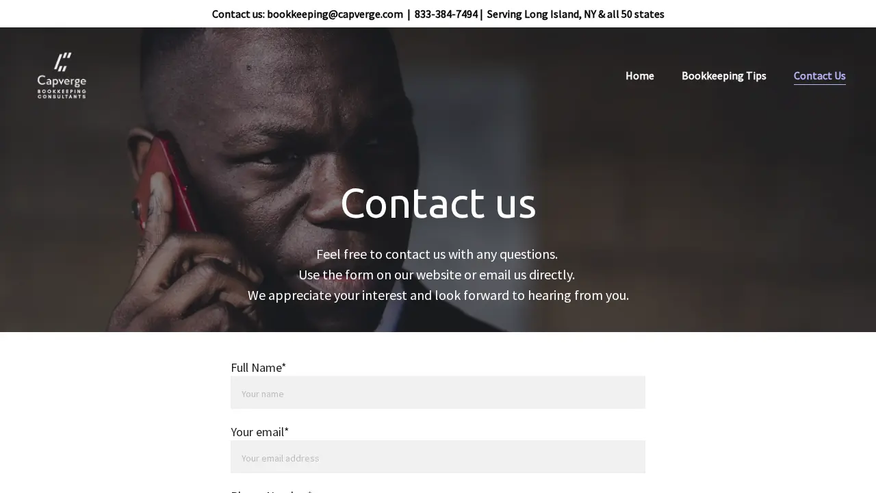 Capverge Bookkeeping Consultants page