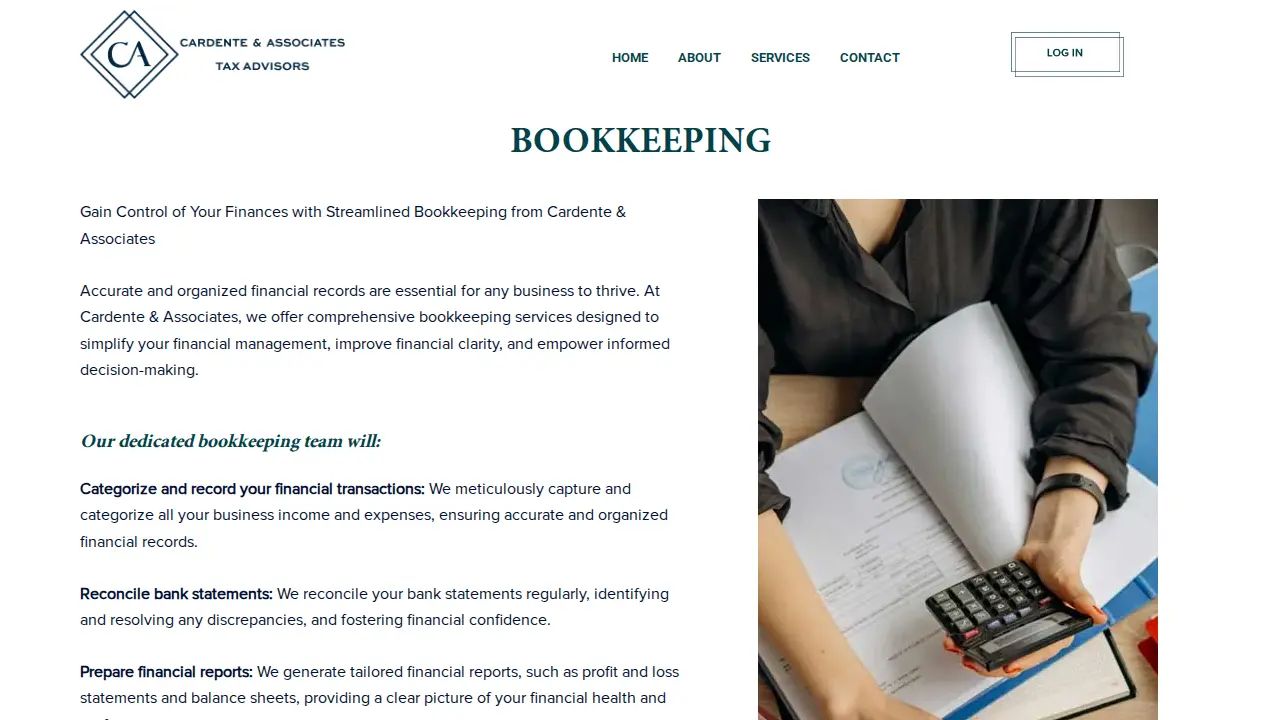 Cardente & Associates page