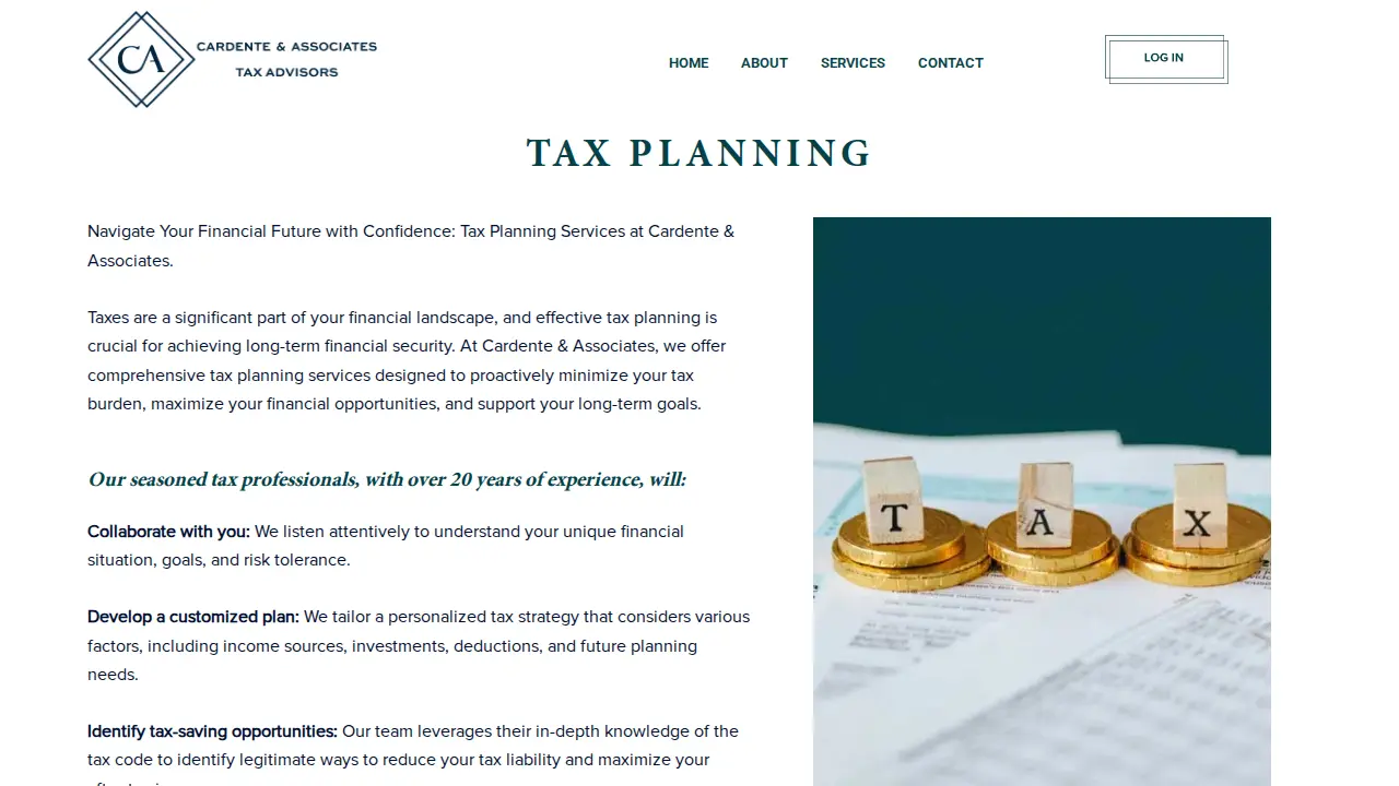 Cardente & Associates page