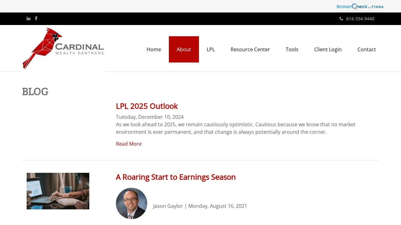 Cardinal Wealth Partners page