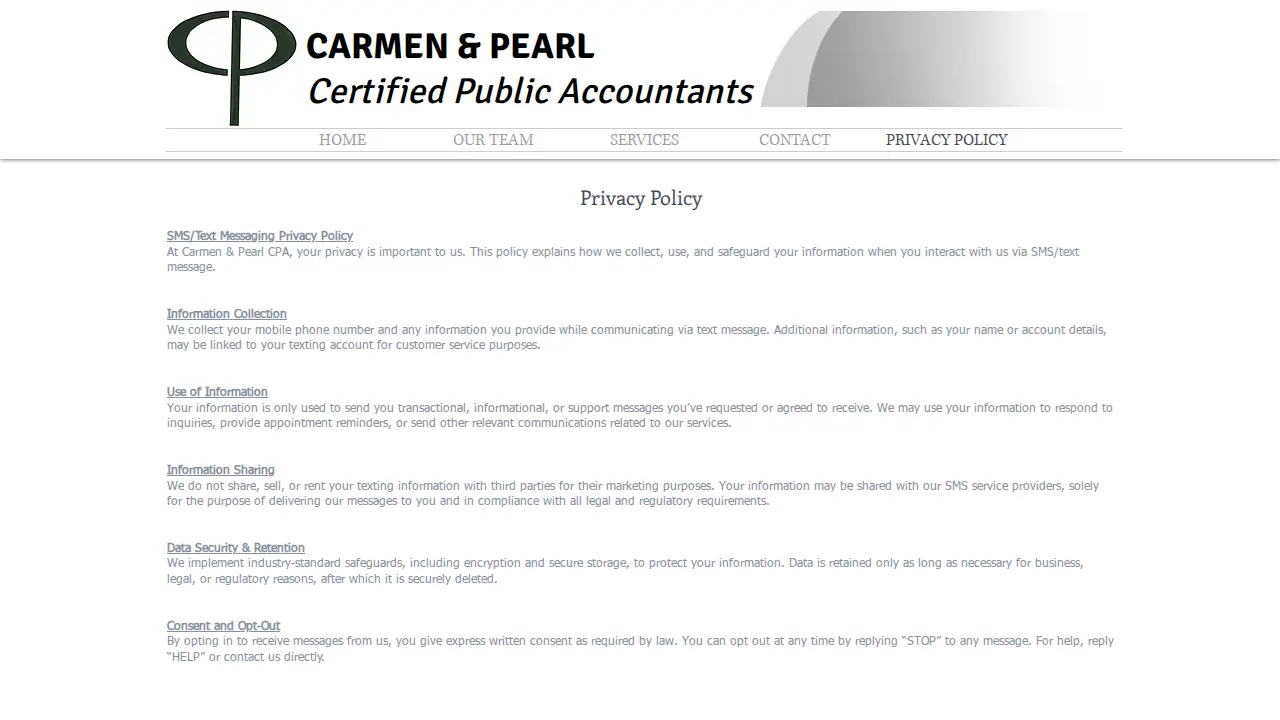 Carmen & Pearl page