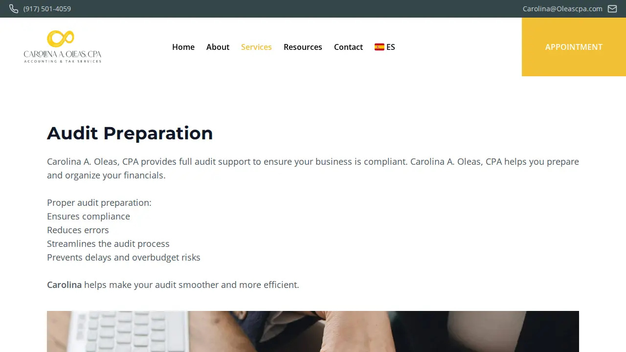 Carolina A Oleas CPA page
