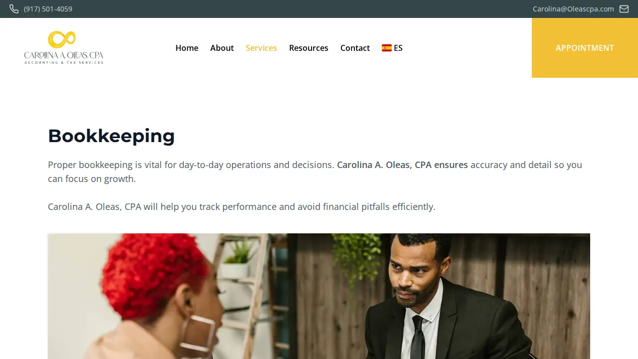 Carolina A Oleas CPA page